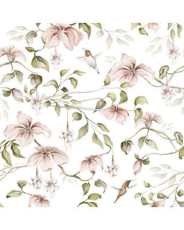 papier peint paradise trees fond blanc