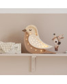 Lampe veilleuse en bois oiseau café wood