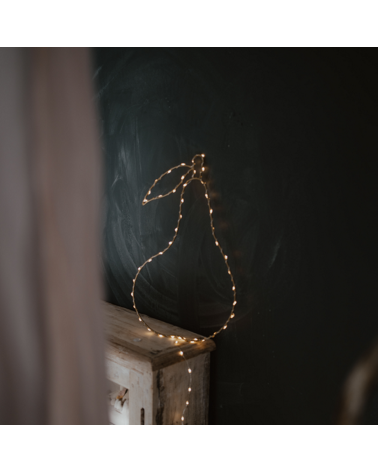 Lampe guirlande dorée LED poire