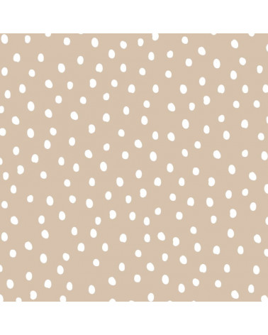 papier peint enfant à pois beige