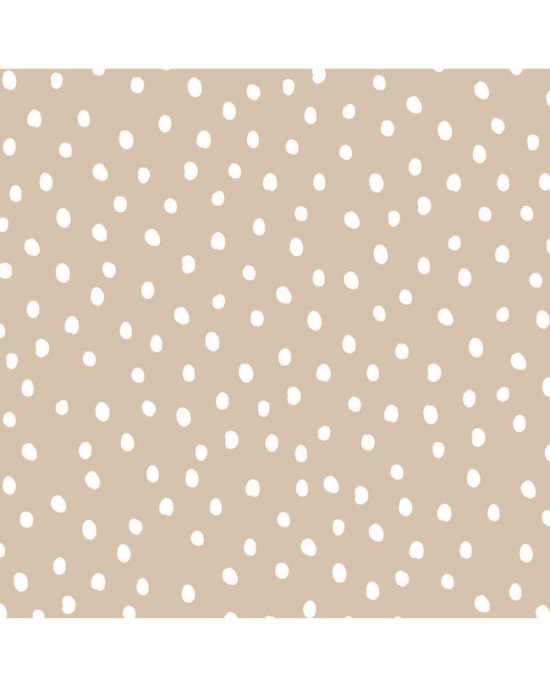 papier peint enfant à pois beige