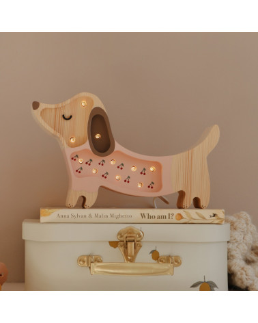 mini lampe veilleuse chien rose