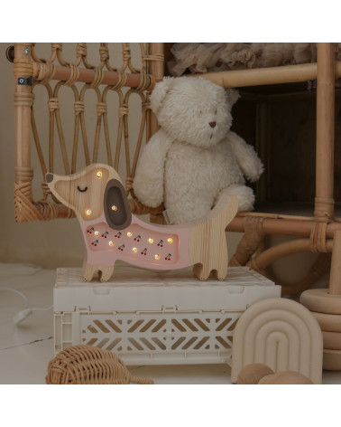 mini lampe veilleuse chien rose