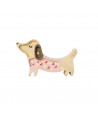 Lampe veilleuse mini chien rose et cerises