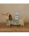 lampe veilleuse mini chien vert et champignons