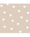 papier peint cœurs beige
