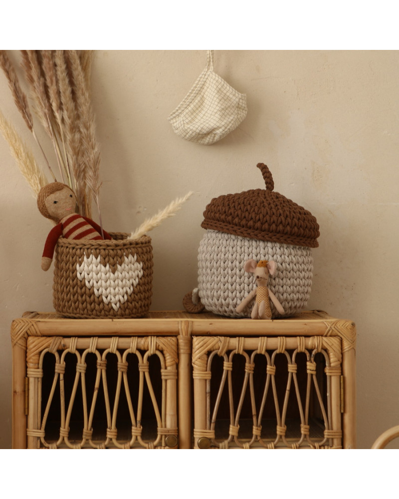 Panier de rangement en crochet -gland