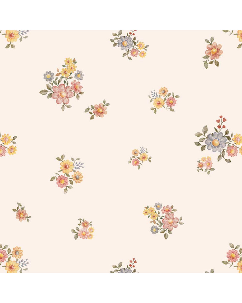 échantillon papier peint mini fleurs de champs