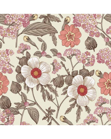 échantillon papier peint bouquet rétro