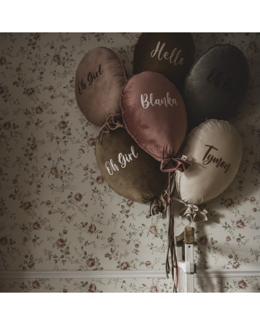 Ballon coussin velours vanille crème OH BOY
