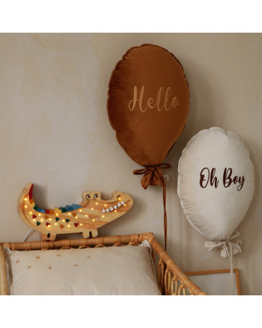 Ballon coussin velours vanille crème OH BOY