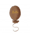 Ballon coussin velours bronze dorée HELLO