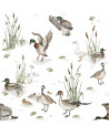 Papier peint canards sur un lac