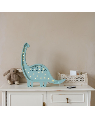 lampe veilleuse en bois dinosaure