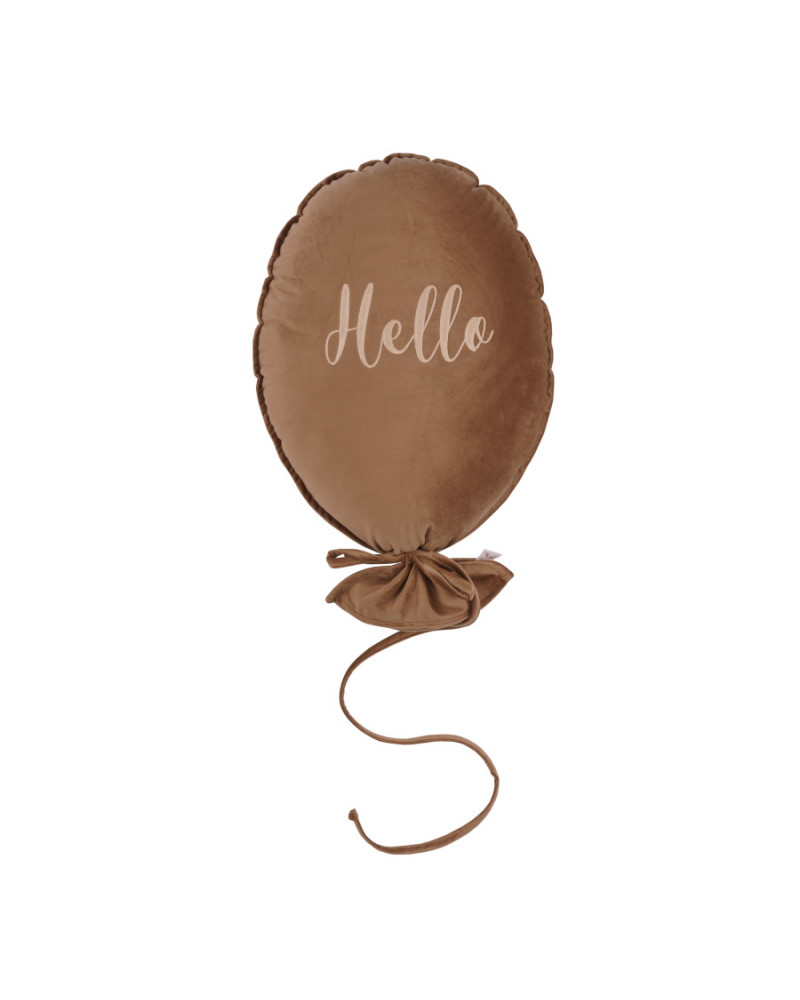 Ballon coussin velours bronze dorée Hello - light gold