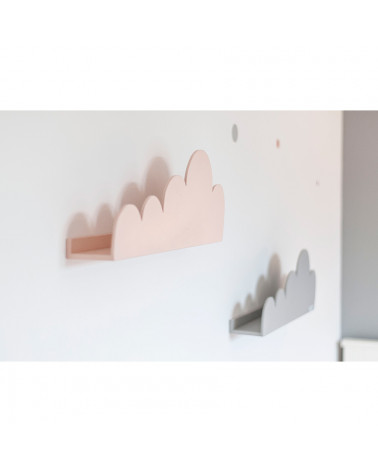 étagères nuage pêche et gris