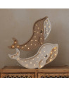 Lampe veilleuse en bois baleine cannelle
