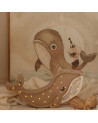 Lampe veilleuse en bois baleine cannelle
