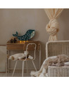 Lampe veilleuse en bois baleine galaxy teal
