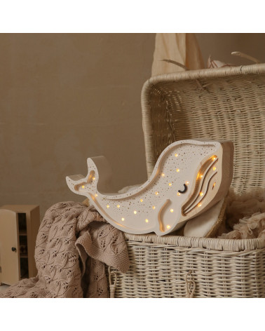 Lampe veilleuse baleine blanche