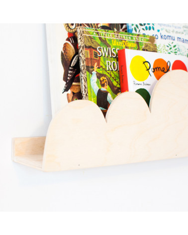 étagère nuage  bois naturel coté