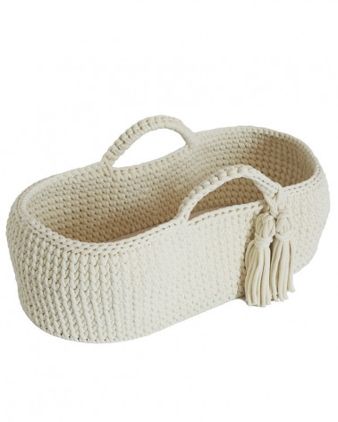 Couffin bébé en crochet- Vanille