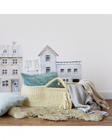 Couffin bébé en crochet- Vanille