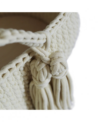 Couffin bébé en crochet- Vanille