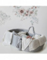 Couffin bébé en crochet - gris clair