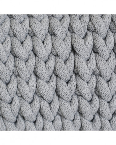 Couffin bébé en crochet - gris clair