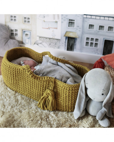 Coffin bébé en crochet - kiwi