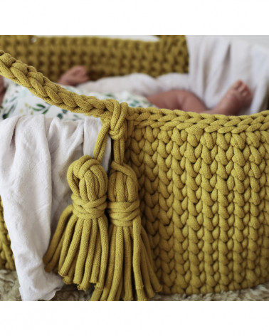Coffin bébé en crochet - kiwi