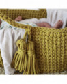 Coffin bébé en crochet - kiwi