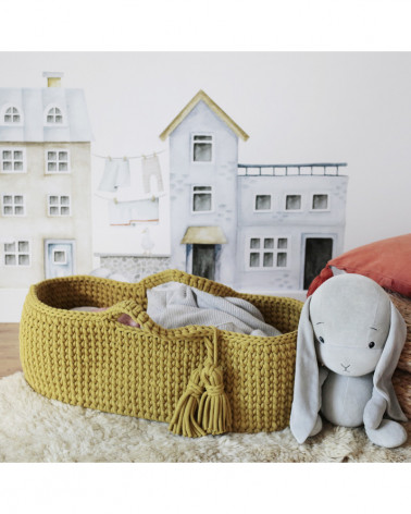 Coffin bébé en crochet - kiwi