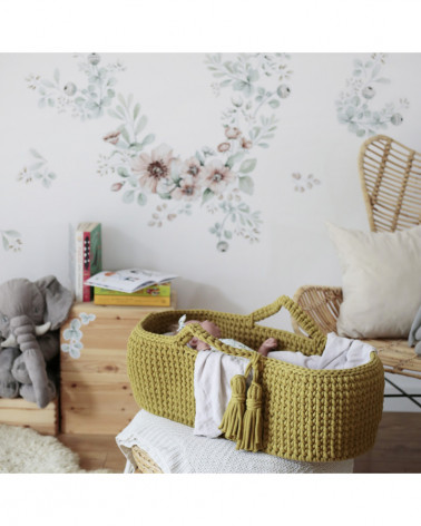 Coffin bébé en crochet - kiwi