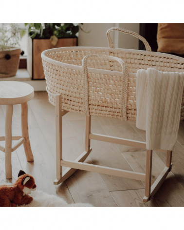 Support couffin à bascules - bois naturel