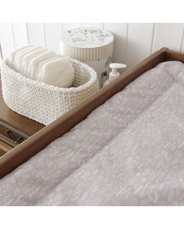 Matelas à langer souple 40 cm x 70 cm - fleurs délicates beige