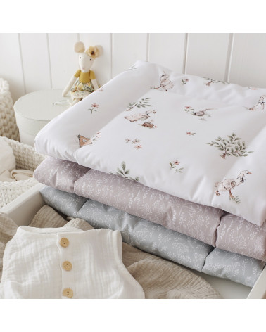 Matelas à langer souple 40 cm x 70 cm - fleurs délicates beige