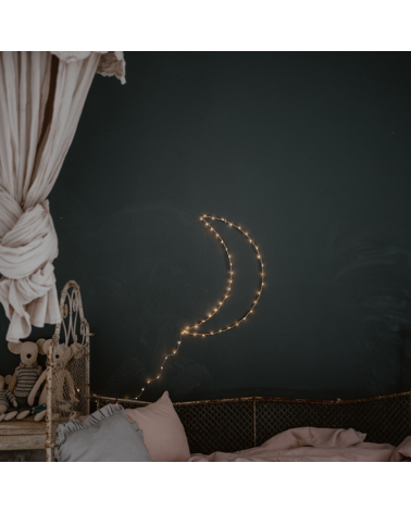 Lampe guirlande dorée Led Lune
