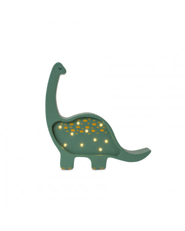 Lampe veilleuse en bois mini - dino military green