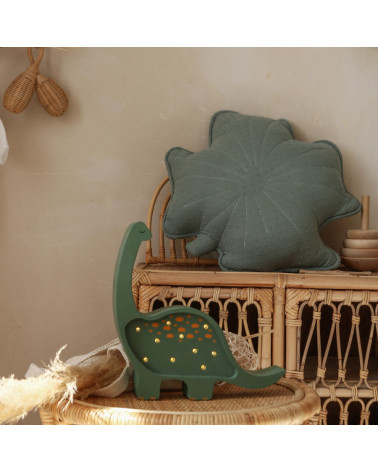 Lampe veilleuse en bois mini - dino military green