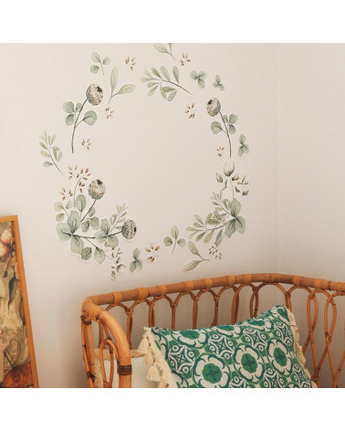 Stickers délicates feuilles vertes