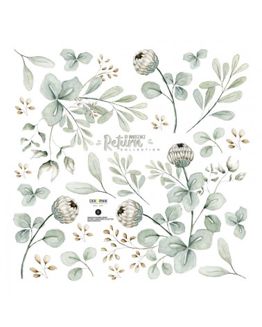 Stickers délicates feuilles vertes