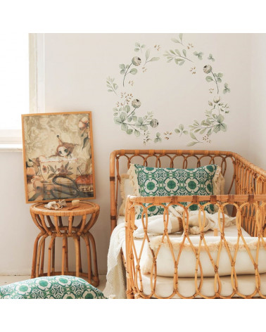 Stickers délicates feuilles vertes