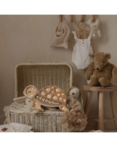 Lampe veilleuse en bois tortue - Sand