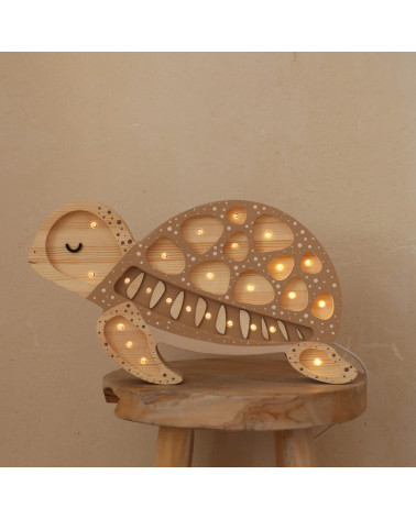 Lampe veilleuse en bois tortue - Sand