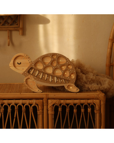 Lampe veilleuse en bois tortue - Sand