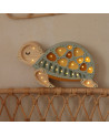 Lampe veilleuse en bois tortue -  galapagos sauge