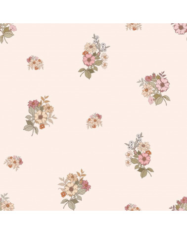 Papier peint enfant - mini bouquets vintage
