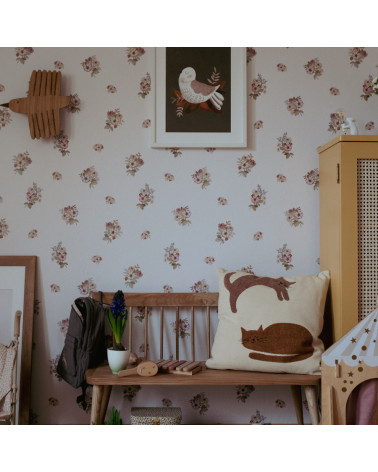 Papier peint enfant - mini bouquets vintage